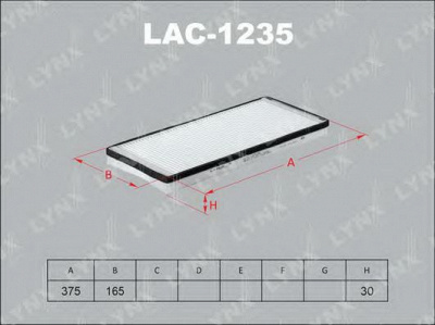 LYNXAUTO lac1235 -  Фильтр воздуха в салоне
