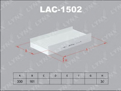 LYNXAUTO lac1502 -  Фильтр воздуха в салоне