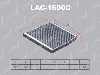 LYNXAUTO lac1600c -  Фильтр воздуха в салоне