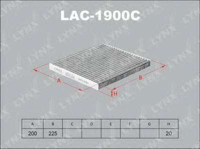 LYNXAUTO lac1900c -  Фильтр воздуха в салоне