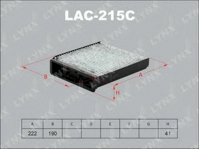 LYNXAUTO lac215c -  Фильтр воздуха в салоне
