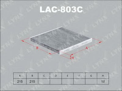 LYNXAUTO lac803c -  Фильтр воздуха в салоне