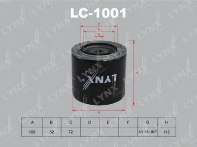 LYNXAUTO lc1001 -  Масляный фильтр