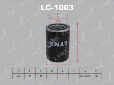 LYNXAUTO lc1003 -  Масляный фильтр