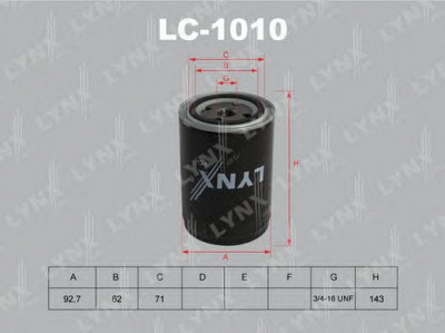LYNXAUTO lc1010 -  Масляный фильтр