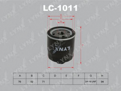 LYNXAUTO lc1011 -  Масляный фильтр