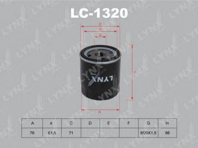 LYNXAUTO lc1320 -  Масляный фильтр