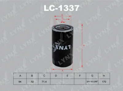 LYNXAUTO lc1337 -  Масляный фильтр