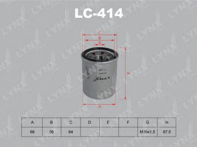 LYNXAUTO lc414 -  Масляный фильтр