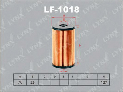 LYNXAUTO lf1018 -  Топливный фильтр