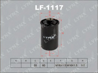 LYNXAUTO lf1117 -  Топливный фильтр