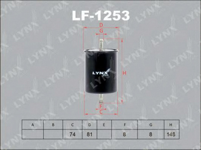 LYNXAUTO lf1253 -  Топливный фильтр