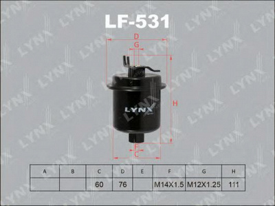 LYNXAUTO lf531 -  Топливный фильтр