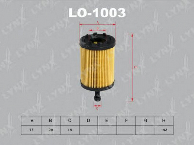 LYNXAUTO lo1003 -  Масляный фильтр