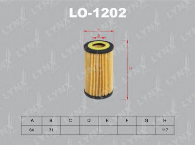 LYNXAUTO lo1202 -  Масляный фильтр
