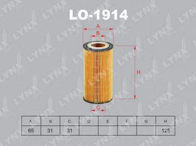 LYNXAUTO lo1914 -  Масляный фильтр