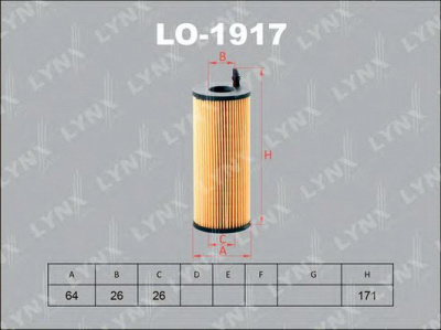 LYNXAUTO lo1917 -  Масляный фильтр