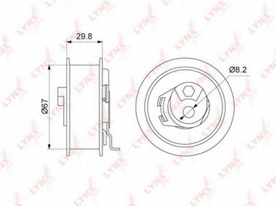 LYNXAUTO pb1239 -  PB-1239 РОЛИК НАТЯЖНОЙ / ГРМ AUDI A3 2.0-2.0T 03-1