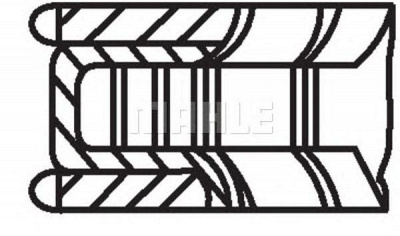 MAHLE 00106n1 -  Комплект поршневых колец