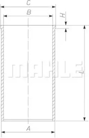 MAHLE 004wv1000 -  Гильза цилиндра