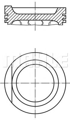 MAHLE 0347803 -  Поршень, комплект