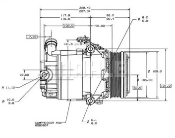 MAHLE acp4 -  Компрессор, кондиционер