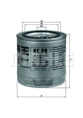 MAHLE kc59 -  Топливный фильтр