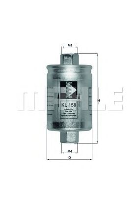 MAHLE kl158 -  Топливный фильтр