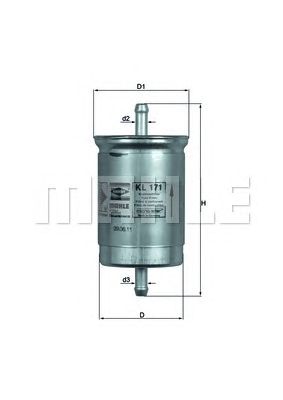 MAHLE kl171 -  Топливный фильтр