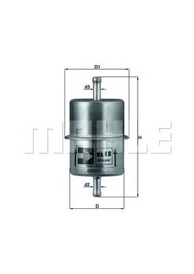 MAHLE kl18of -  Топливный фильтр