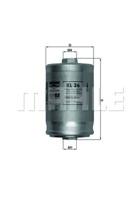 MAHLE kl36 -  Топливный фильтр
