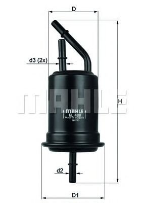 MAHLE kl488 -  Топливный фильтр