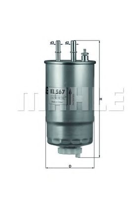 MAHLE kl567 -  Топливный фильтр