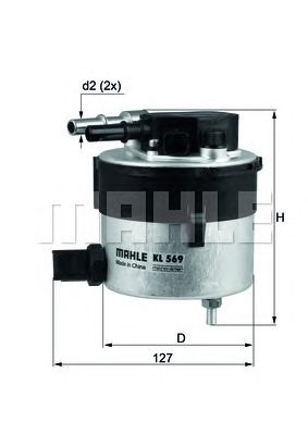 MAHLE kl569 -  Топливный фильтр