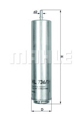 MAHLE kl7361d -  Топливный фильтр