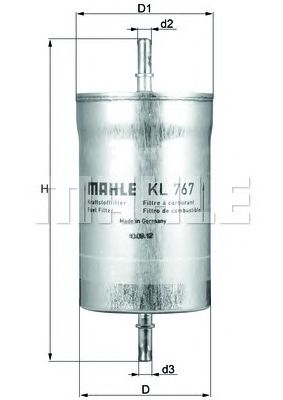 MAHLE kl767 -  Топливный фильтр