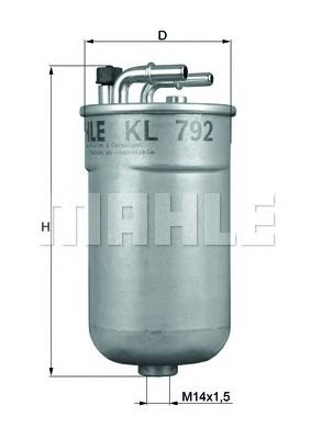 MAHLE kl792 -  Топливный фильтр