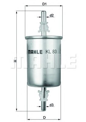 MAHLE kl83 -  Топливный фильтр