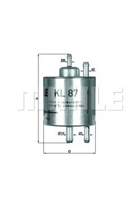 MAHLE kl87 -  Топливный фильтр