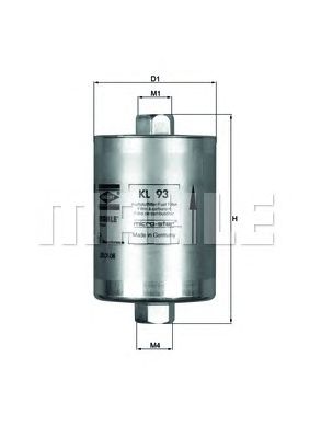 MAHLE kl93 -  Топливный фильтр