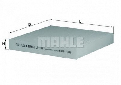 MAHLE la136 -  Фильтр воздуха в салоне