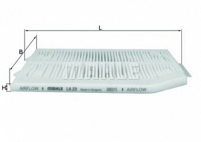 MAHLE la23 -  Фильтр воздуха в салоне