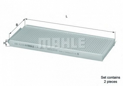 MAHLE la391s -  Фильтр воздуха в салоне