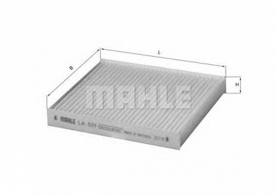MAHLE la531 -  Фильтр воздуха в салоне