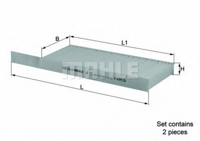 MAHLE la751s -  Фильтр воздуха в салоне