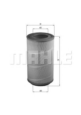 MAHLE lx1025 -  Воздушный фильтр