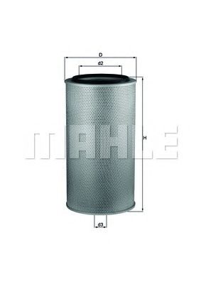 MAHLE lx1255 -  Воздушный фильтр