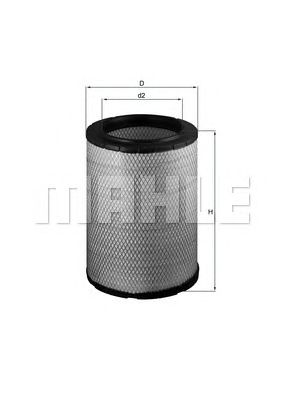 MAHLE lx1600 -  Воздушный фильтр