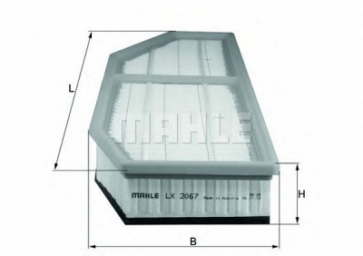 MAHLE lx2067 -  Воздушный фильтр