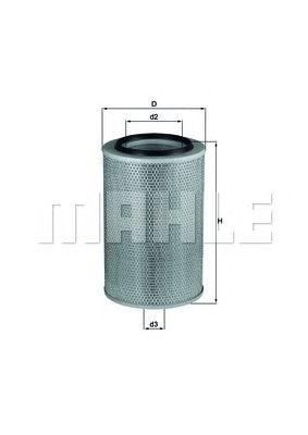 MAHLE lx345 -  Воздушный фильтр